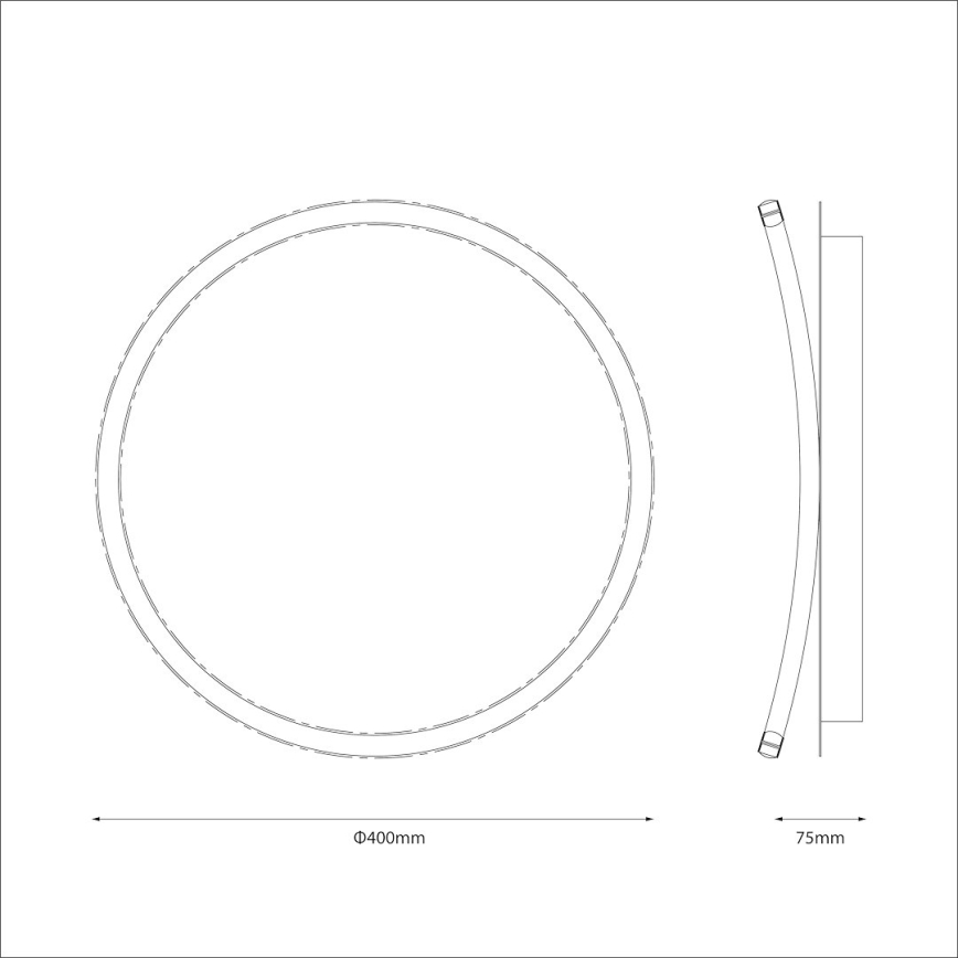 LED плафон CALI LED/30W/230V Ø 40 см черен