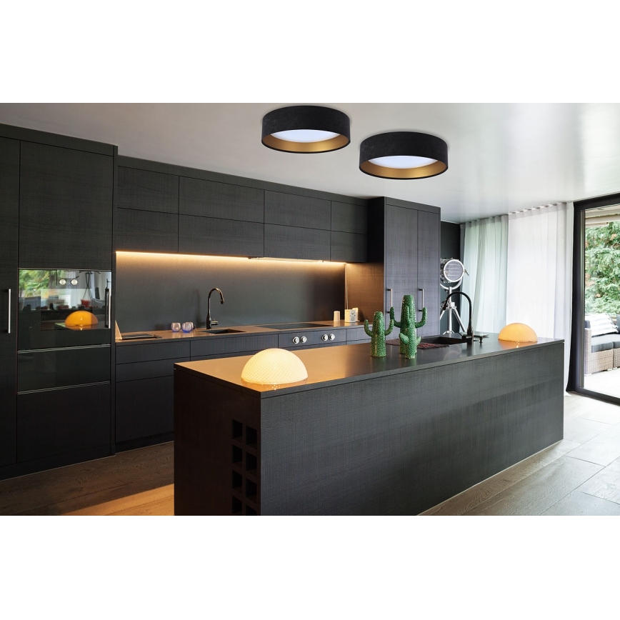 LED таванно осветително тяло GALAXY LED/24W/230V Ø 44 см черно/златно