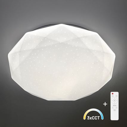 LED димируемо таванно осветително тяло HEX LED/72W/230V 3000-6000K Ø 50 см бяло + дистанционно управление