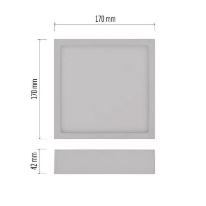 LED Плафон NEXXO LED/12,5W/230V 3000/3500/4000K 17x17 см бял