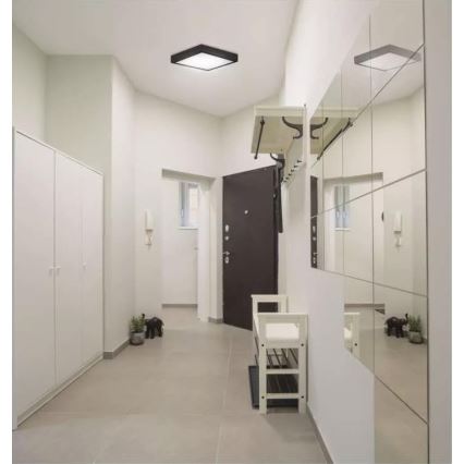 LED Плафон NEXXO LED/12,5W/230V 3000/3500/4000K 17x17 см черен