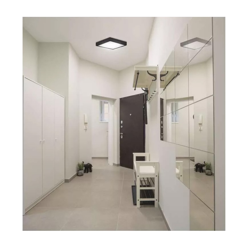 LED Плафон NEXXO LED/12,5W/230V 3000/3500/4000K 17x17 см черен