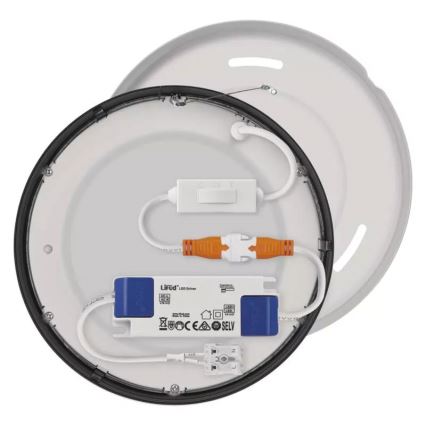 LED Плафон NEXXO LED/12,5W/230V 3000/3500/4000K Ø 17 см черен