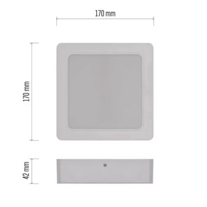 LED Плафон LED/18W/230V 17x17 см бял