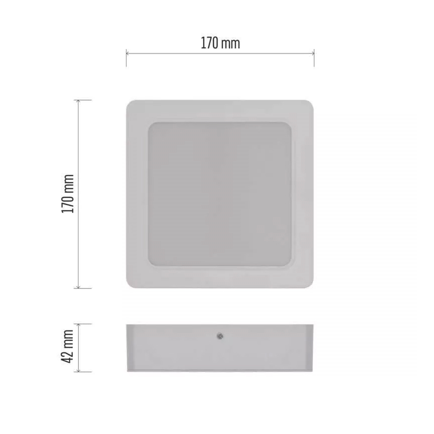 LED Плафон LED/18W/230V 17x17 см бял