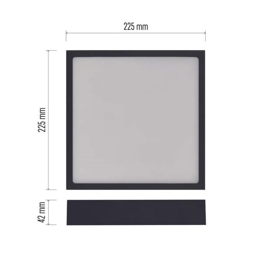 LED Плафон NEXXO LED/21W/230V 3000/3500/4000K 22,5x22,5 см черен