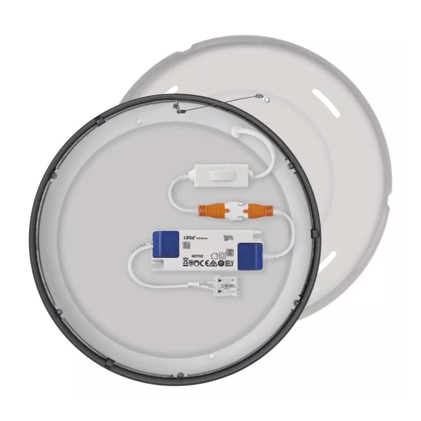 LED Плафон NEXXO LED/21W/230V 3000/3500/4000K Ø 22,5 см черен