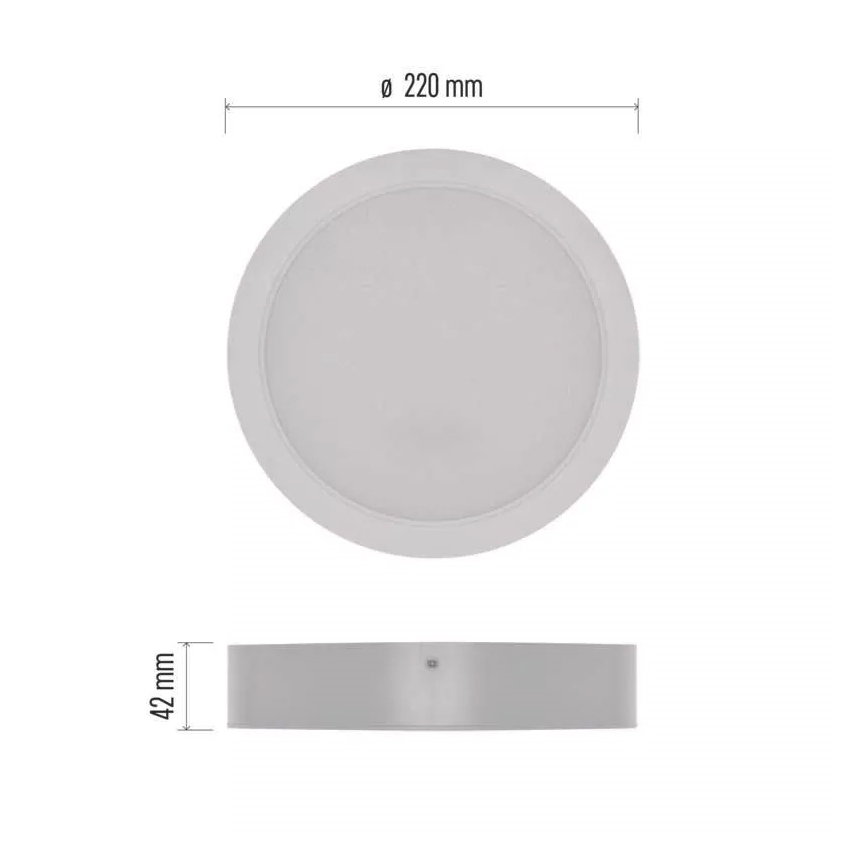 LED Плафон LED/24W/230V Ø 22 см бял