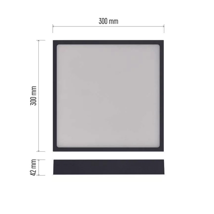 LED Плафон NEXXO LED/28,5W/230V 3000/3500/4000K 30x30 см черен