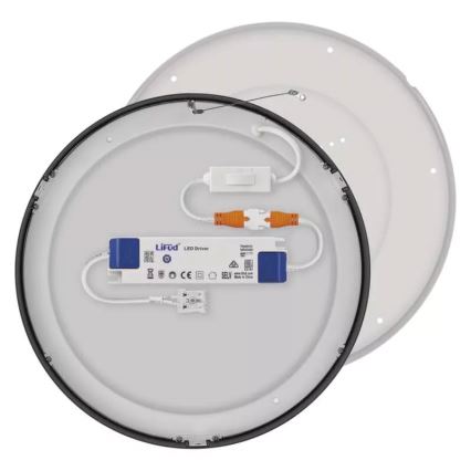 LED Плафон NEXXO LED/28,5W/230V 3000/3500/4000K Ø 30 см черен