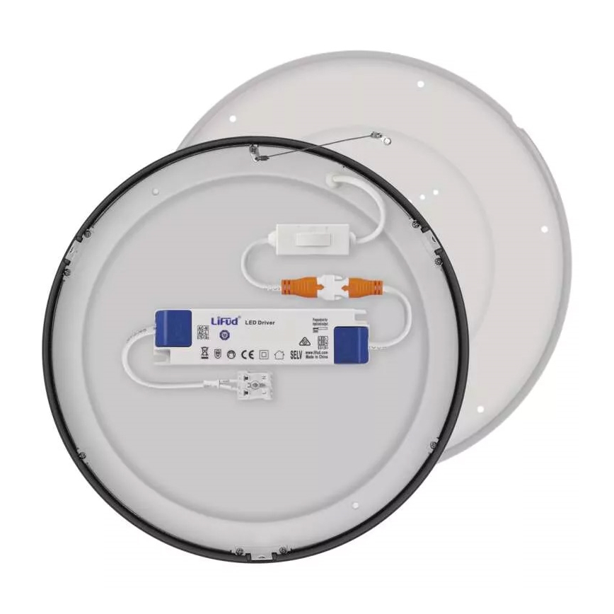 LED Плафон NEXXO LED/28,5W/230V 3000/3500/4000K Ø 30 см черен