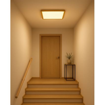 LED плафон LED/32W/230V 3000/4000/6500K 40x40 см бежов