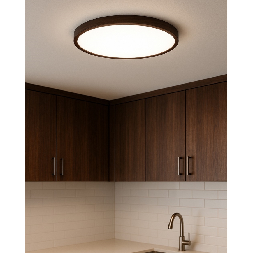 LED плафон LED/40W/230V 3000/4000/6500K Ø 50 см кафяв