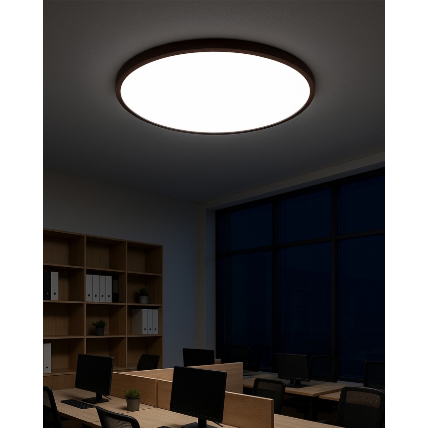 LED плафон LED/40W/230V 3000/4000/6500K Ø 50 см кафяв