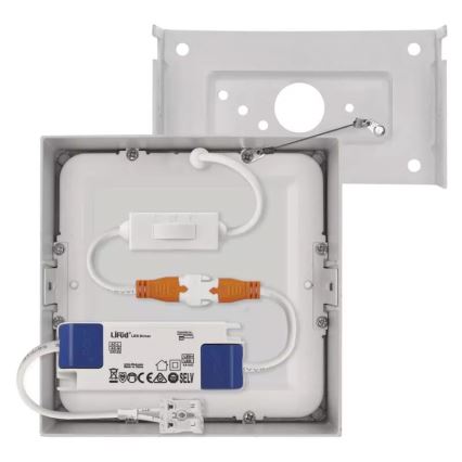 LED Плафон NEXXO LED/7,6W/230V 3000/3500/4000K 12x12 см бял
