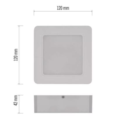 LED Плафон LED/9W/230V 12x12 см бял