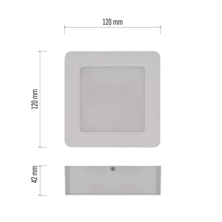 LED Плафон LED/9W/230V 12x12 см бял