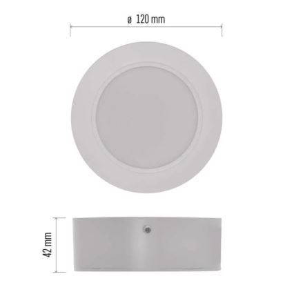 LED Плафон LED/9W/230V Ø 12 см бял