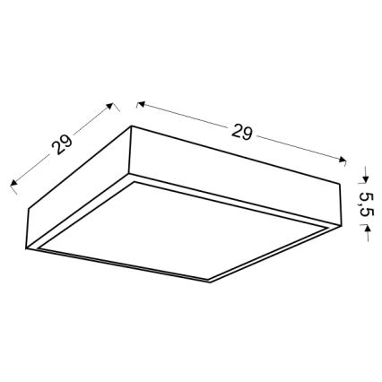 LED Плафон LUX LED/16W/230V бял