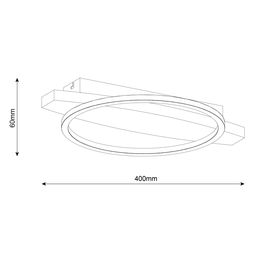 LED плафон MELISA LED/12W/230V 30x40 см в цвят бор