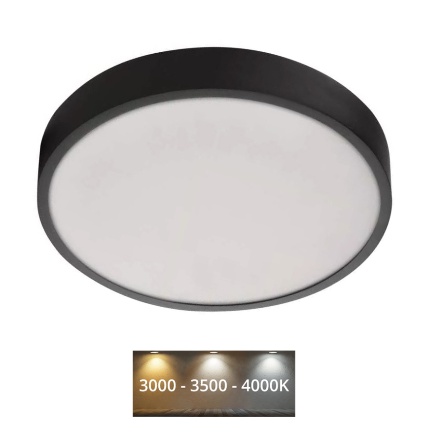LED Плафон NEXXO LED/28,5W/230V 3000/3500/4000K Ø 30 см черен