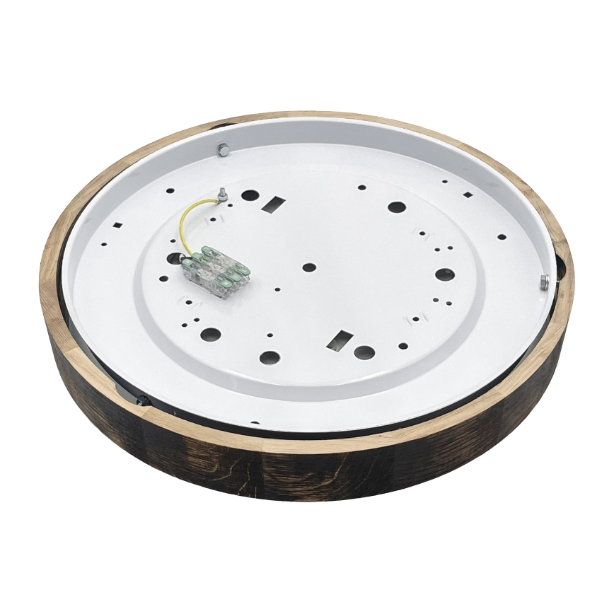 LED плафон OAK SMOKY SLIM LED/36W/230V 4000K диам. 47 см дъб/тъмно кафяв