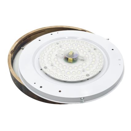 LED плафон OAK SMOKY SLIM LED/36W/230V 4000K диам. 47 см дъб/тъмно кафяв