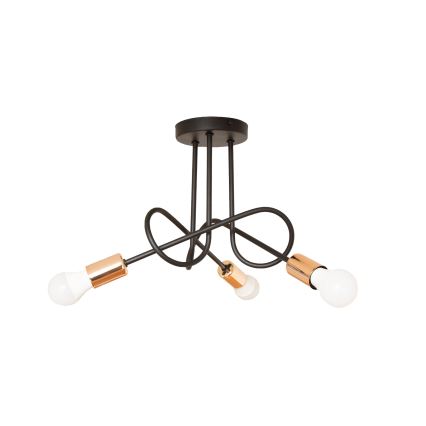 LED плафон OXFORD 3xE27/15W/230V, черен