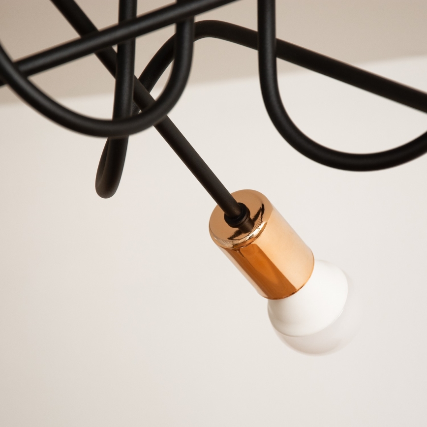 LED плафон OXFORD 3xE27/15W/230V, черен