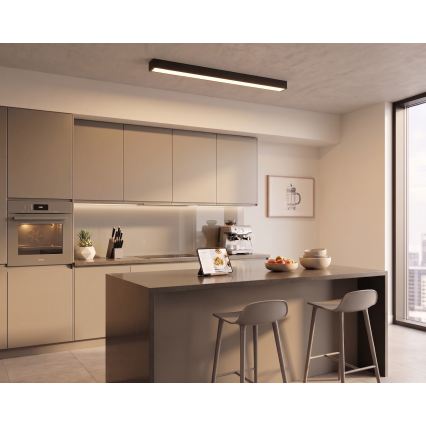 LED Плафон/полилей на кабел LED/44W/230V 3000K 120 cm черен