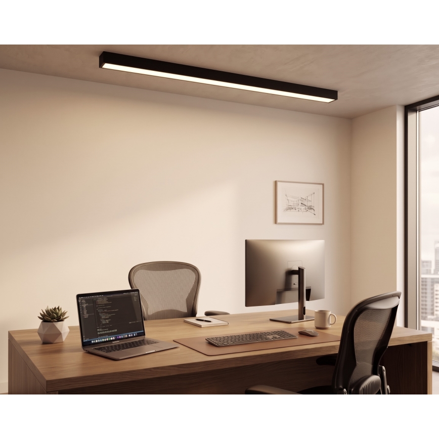 LED Плафон/полилей на кабел LED/44W/230V 3000K 120 cm черен