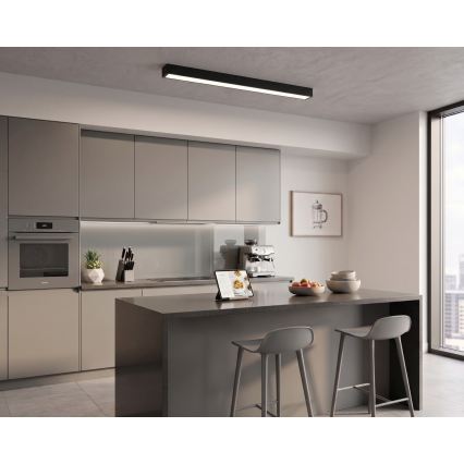 LED плафон/полилей на кабел LED/44W/230V 4000K 120 cm черен