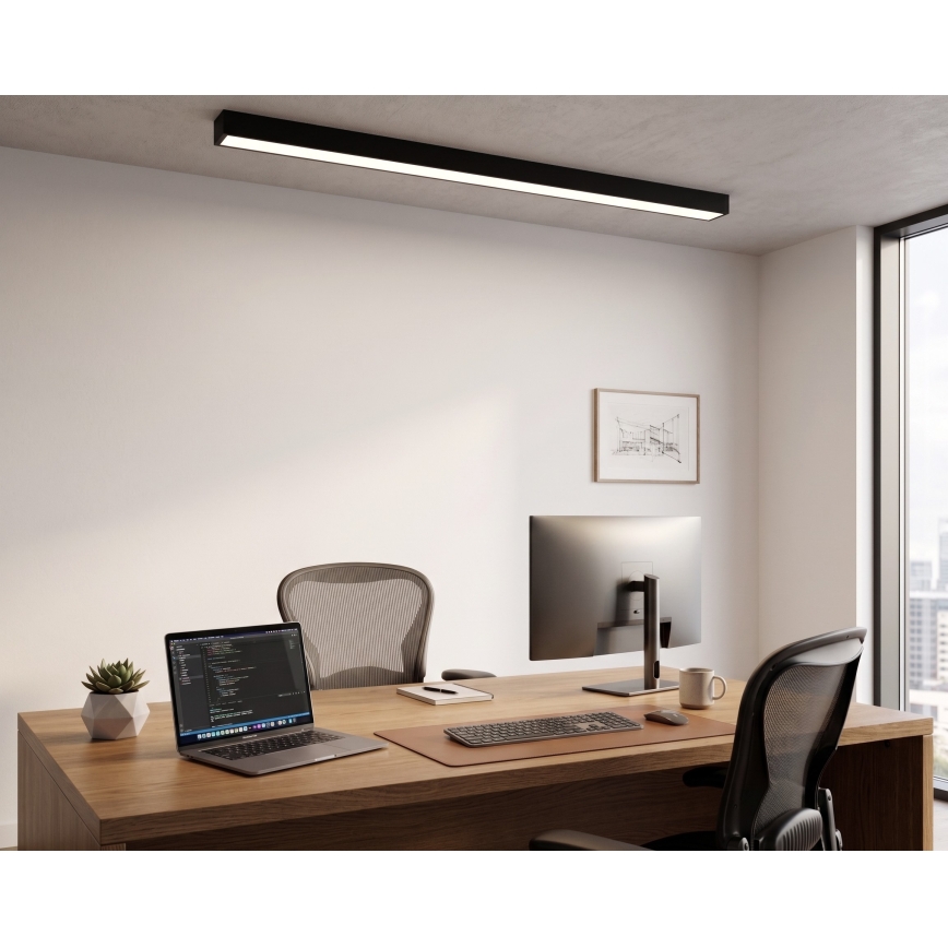 LED плафон/полилей на кабел LED/44W/230V 4000K 120 cm черен