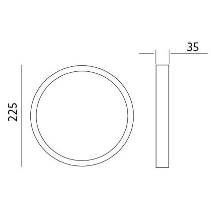 LED Плафон SIGARO CIRCLE LED/24W/230V 4000K IP40