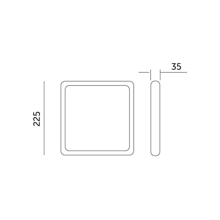 LED Плафон SIGARO SQUARE LED/24W/230V 4000K IP40