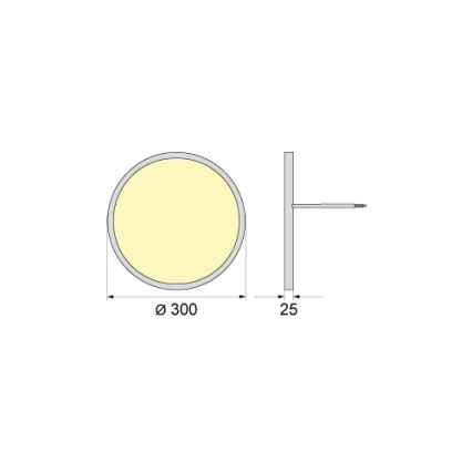 LED плафон SIMEN LED/24W/230V 4000K IP40 Ø 30 см бял UGR19
