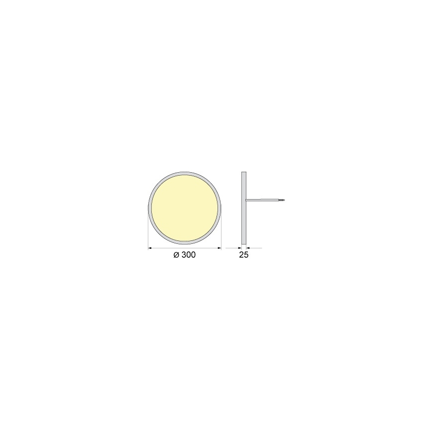 LED плафон SIMEN LED/24W/230V 4000K IP40 Ø 30 см бял UGR19