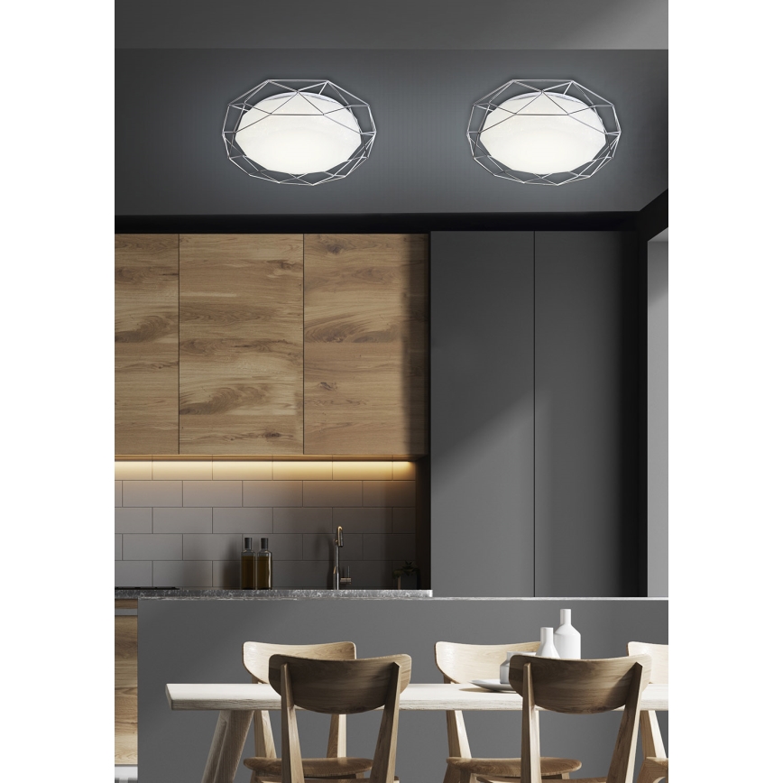 LED Плафон SVEN LED/24W/230V Ø 43 см лъскав хром