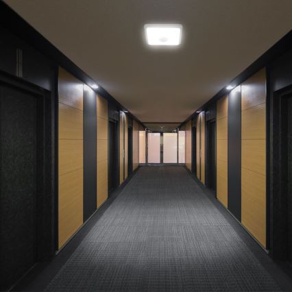 LED Плафон със сензор SAMSUNG CHIP LED/12W/230V 3000/4000/6000K бял