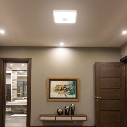 LED Плафон със сензор SAMSUNG CHIP LED/12W/230V 3000/4000/6000K бял