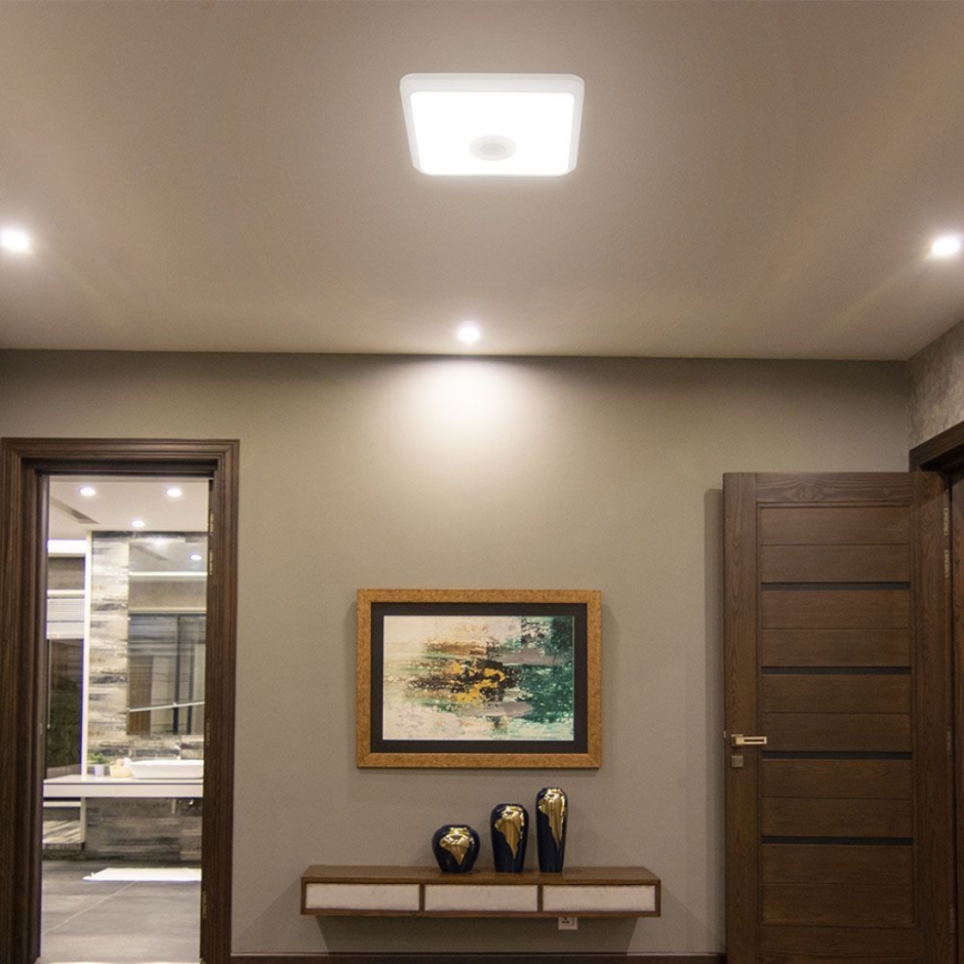 LED Плафон със сензор SAMSUNG CHIP LED/12W/230V 3000/4000/6000K бял