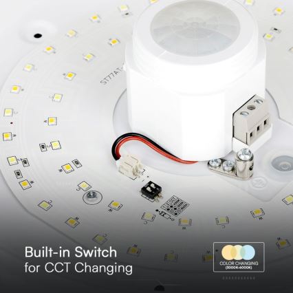 LED Плафон със сензор SAMSUNG CHIP LED/12W/230V 3000/4000/6000K Ø 29 см Iбял