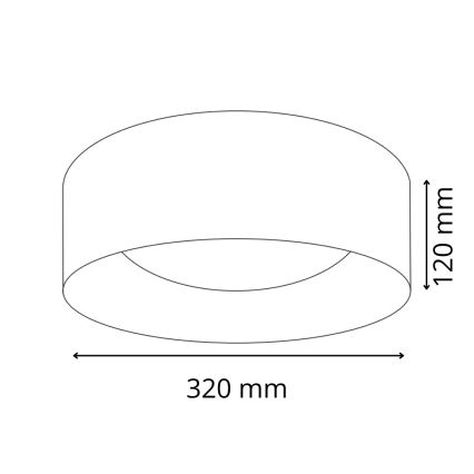LED Плафон TULUZA LED/18W/230V Ø 32 см черен