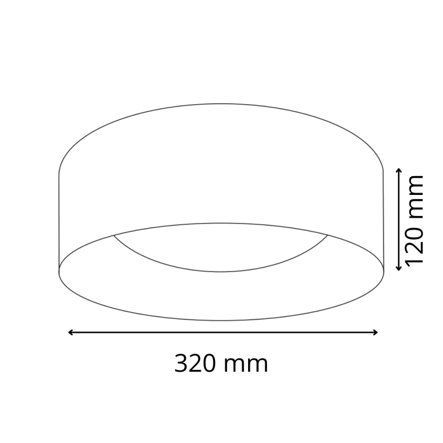 LED Плафон TULUZA LED/18W/230V Ø 32 см черен