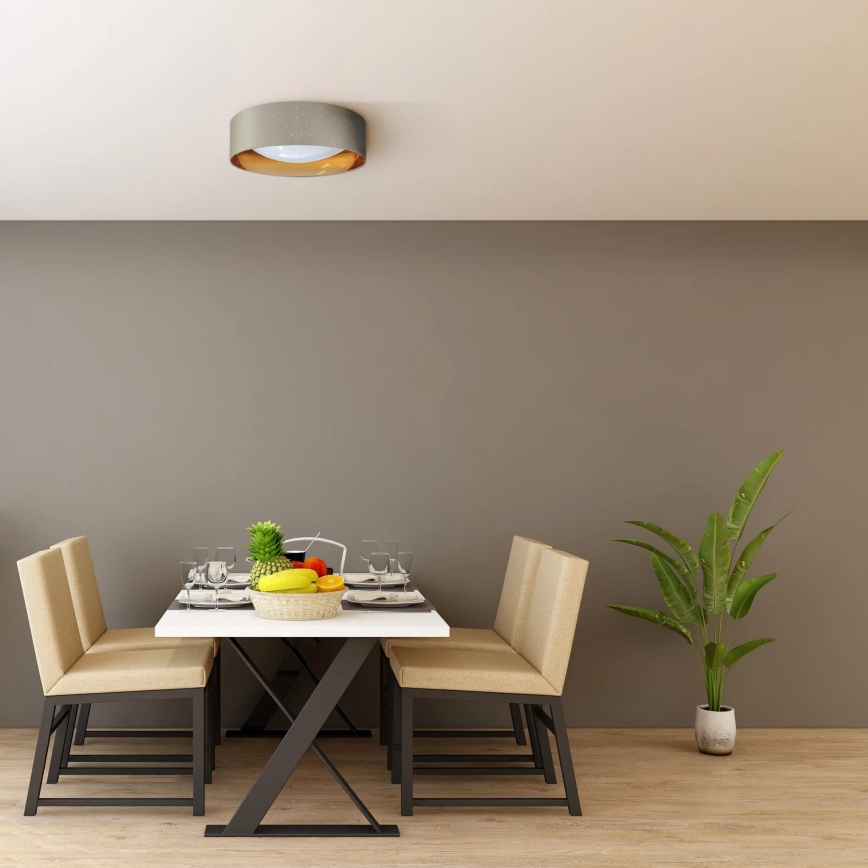 LED Плафон TULUZA LED/18W/230V Ø 32 см кафяв