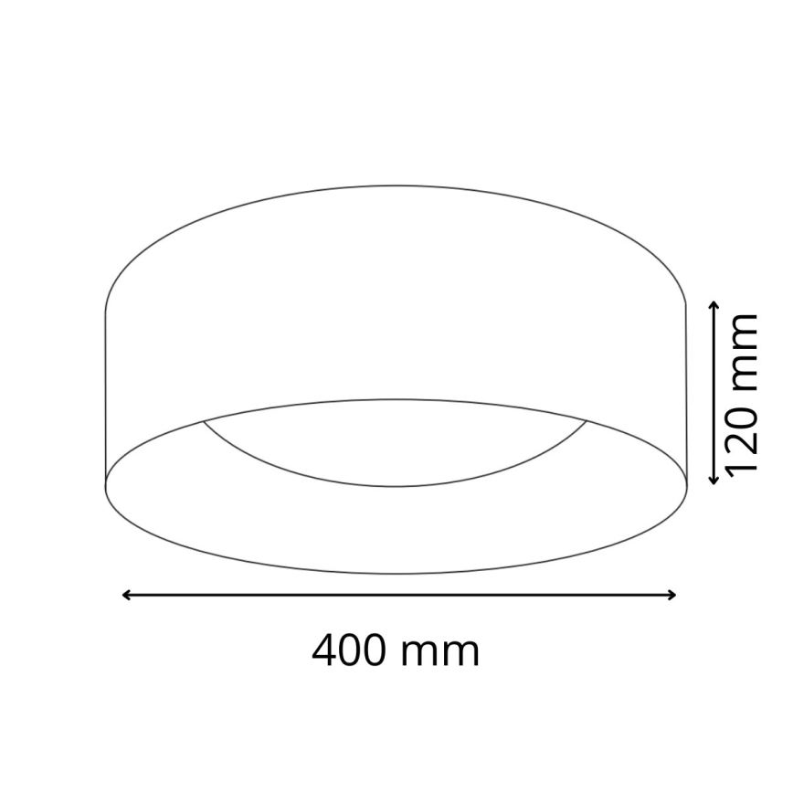 LED Плафон TULUZA LED/24W/230V Ø 40 см черен
