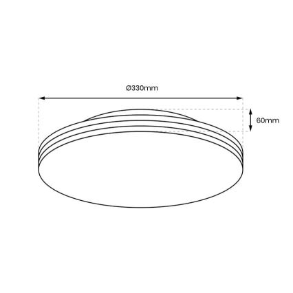 LED Плафон за баня BEVER LED/16W/230V 4000K Ø 33 см IP44