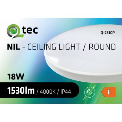 LED Плафон за баня CIRCLE LED/18W/230V 4000K Ø 30 см IP44 бял