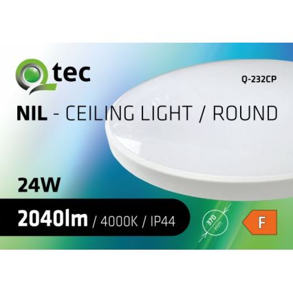 LED Плафон за баня CIRCLE LED/24W/230V 4000K Ø 37 см IP44 бял