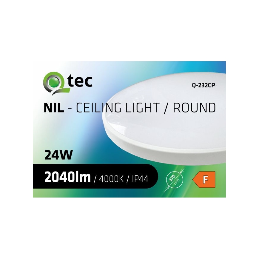 LED Плафон за баня CIRCLE LED/24W/230V 4000K Ø 37 см IP44 бял